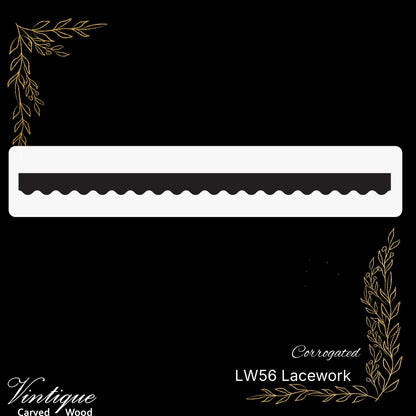 Wooden Lacework Border- Corrogated 70mm x 1050mm