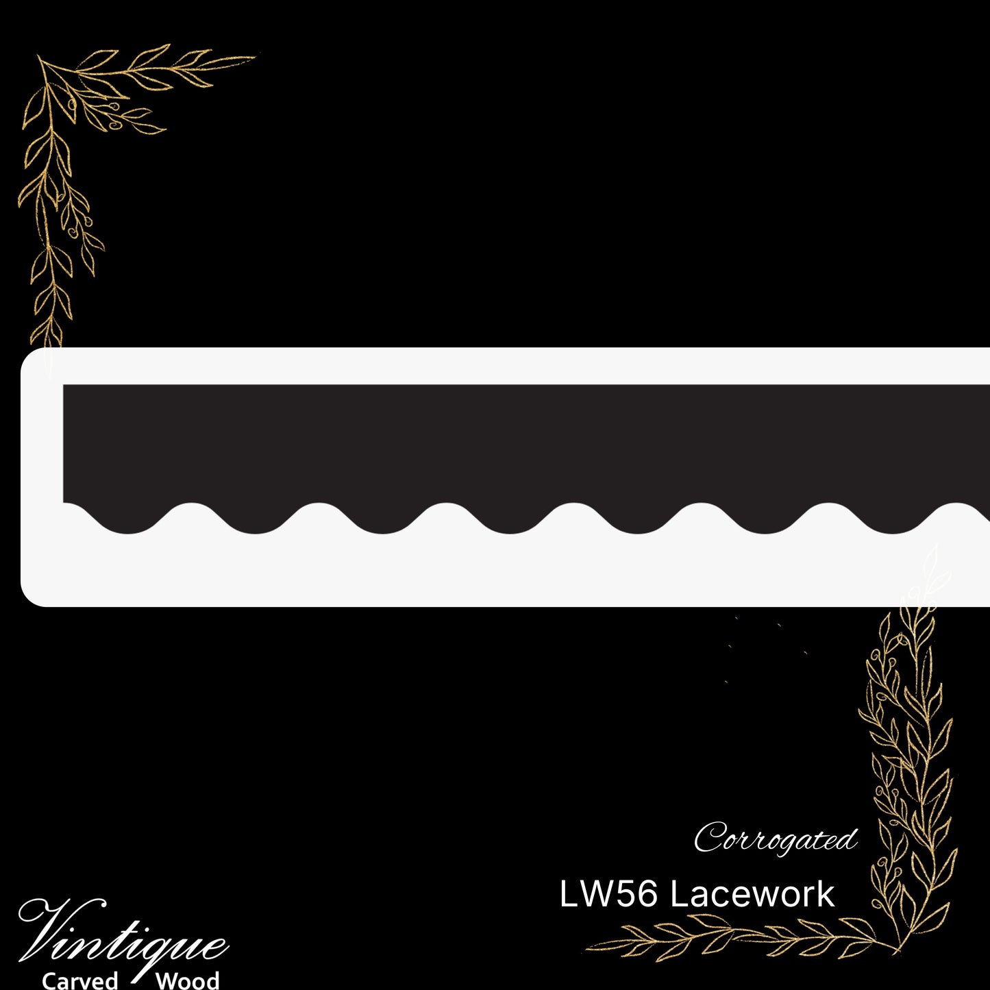 Wooden Lacework Border- Corrogated 70mm x 1050mm