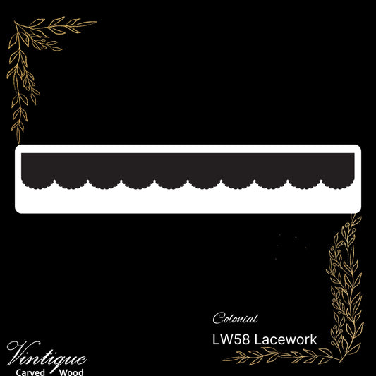 Wooden Lacework Border-Colonial (LW58) 115mm x 1050mm