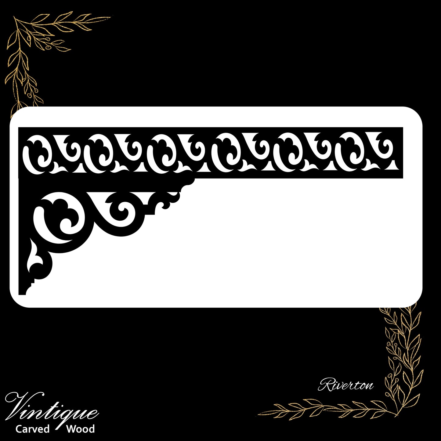 Wooden Lacework Border-Riverton Standard (LW33-L) 140mm x 1050mm