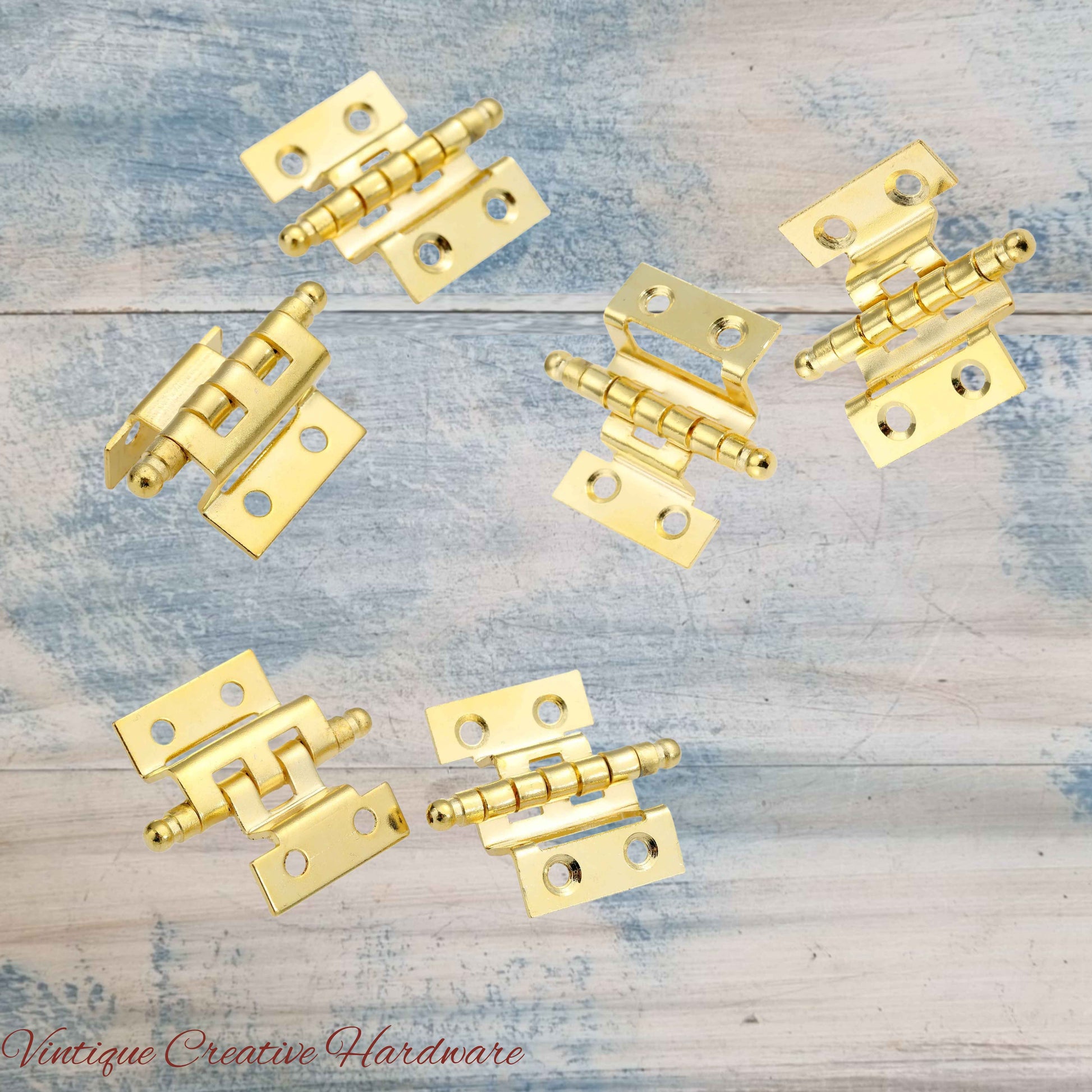 offset Jewelry Box butt hinge-Anodised Gold 40mm barrel