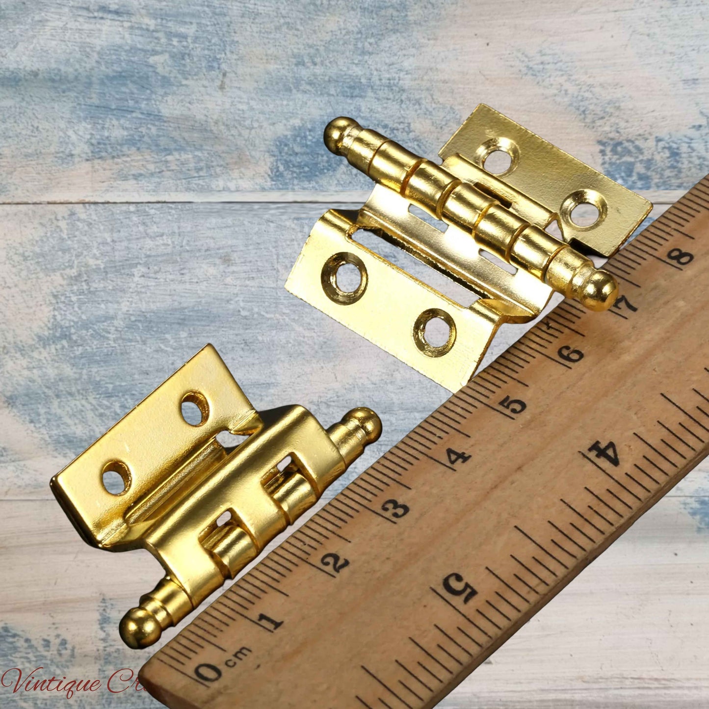 offset Jewelry Box butt hinge-Anodised Gold 40mm barrel