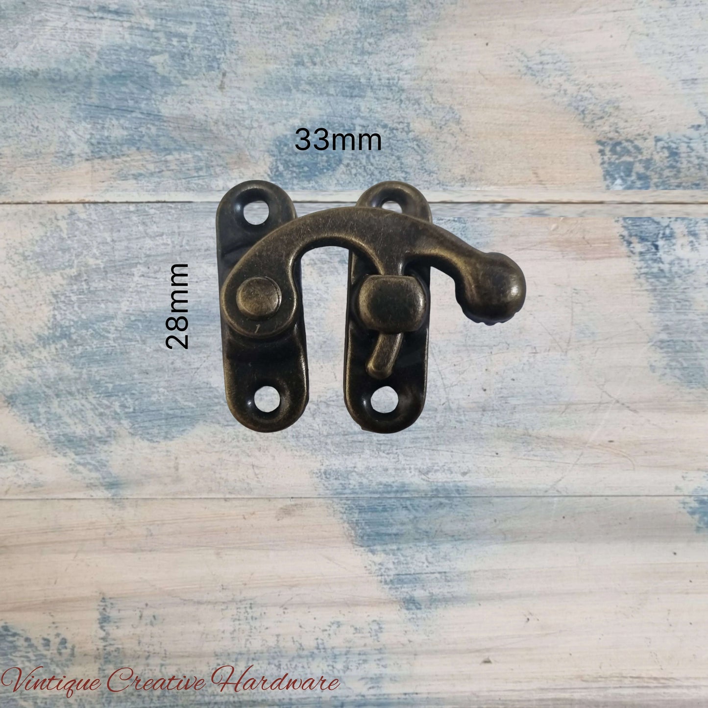Vintage Style Bronze Swing Jewelry Box Clasp Closure Latch (2 Sizes) - Vintique Concepts