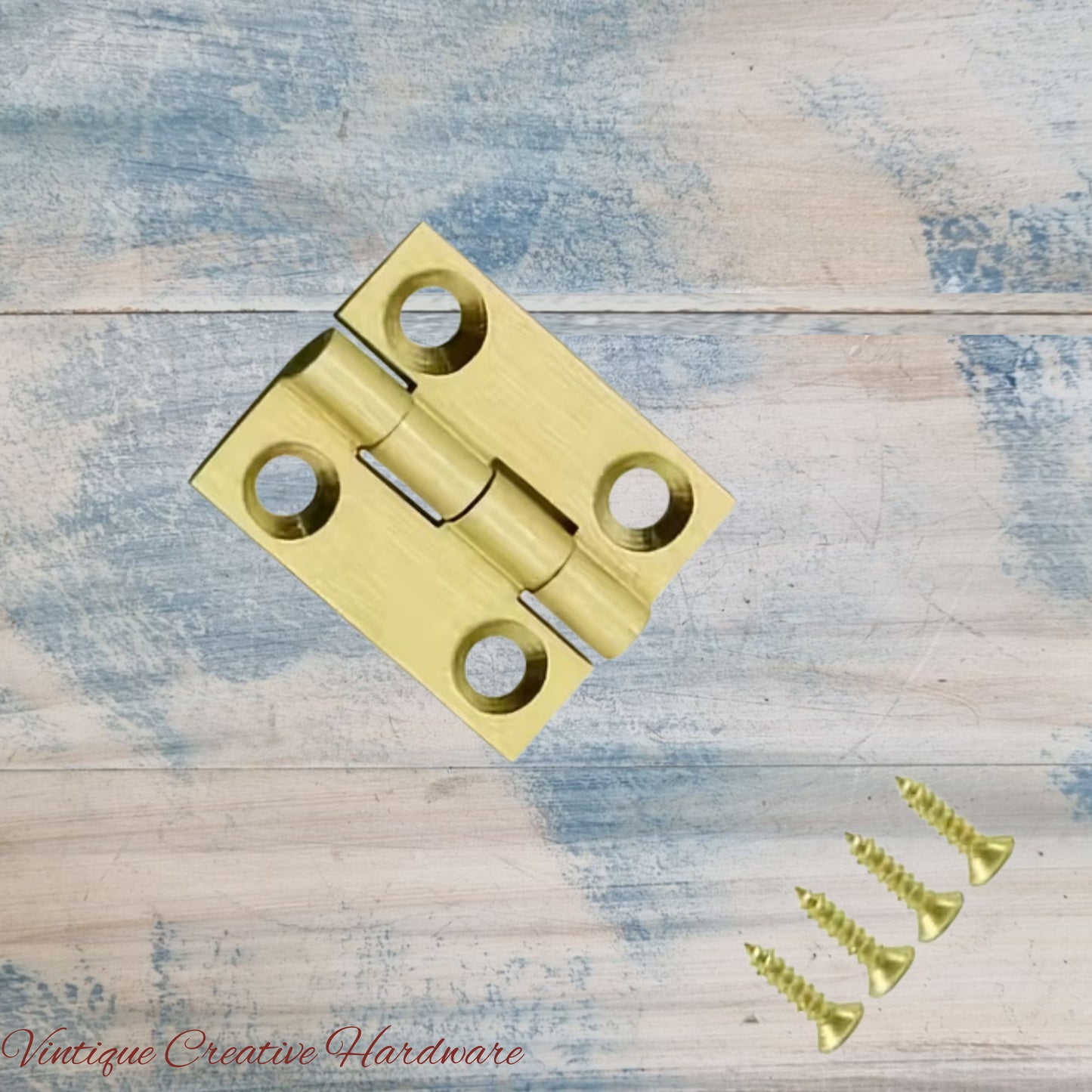 Solid Brass Fixed Pin Butt hinge for cabinets 25mm high