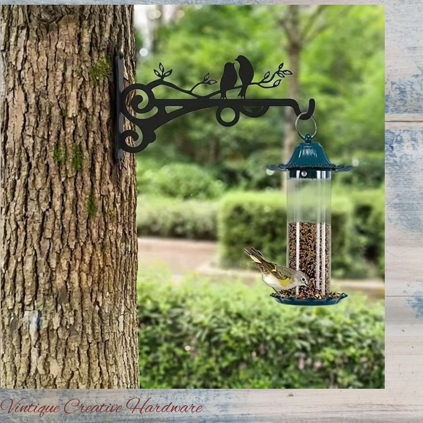 Steel Black Bird Garden Planter hanger hook 200mm long