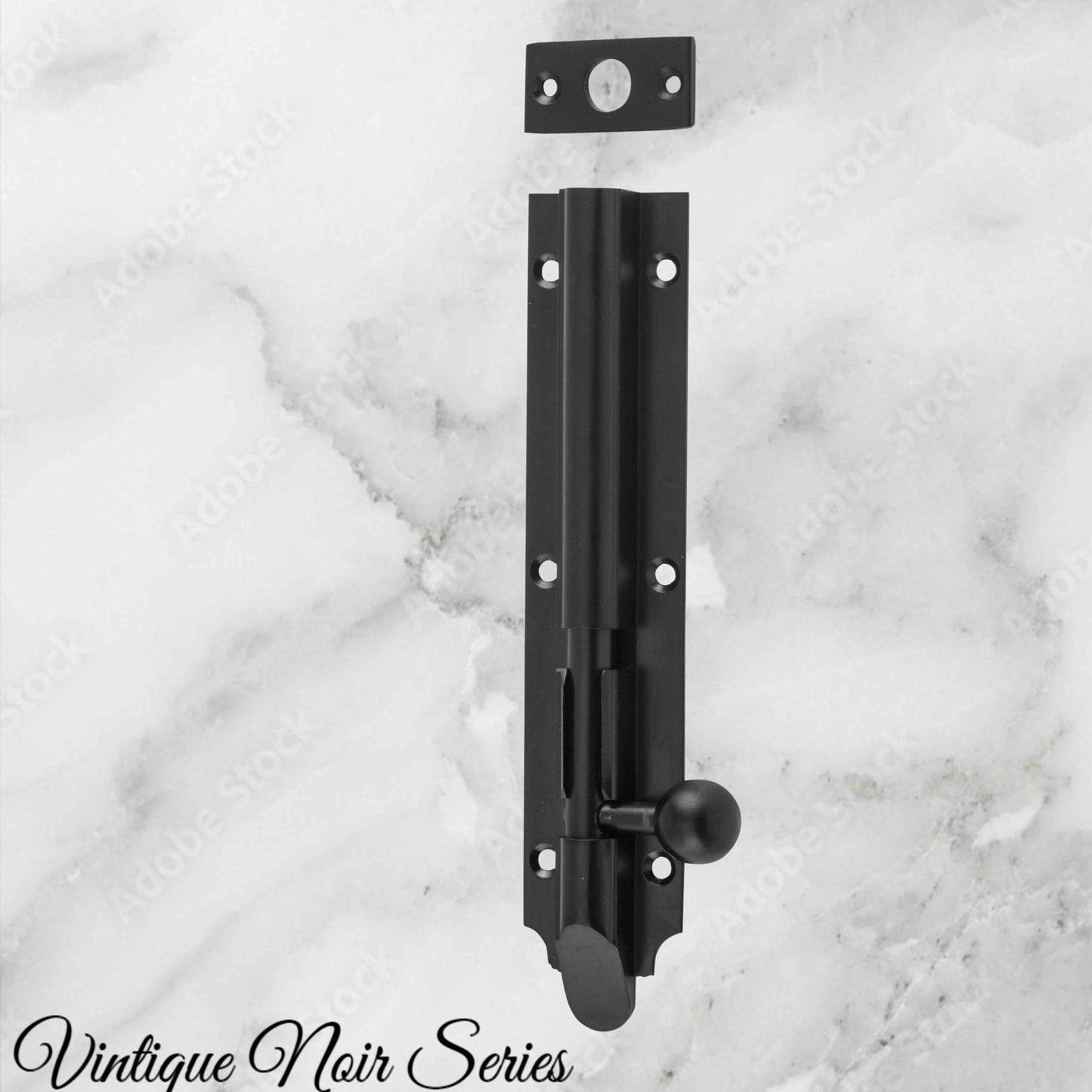 Georgian long Throw HD sliding Barrel Bolt Matt Black -150x32mm