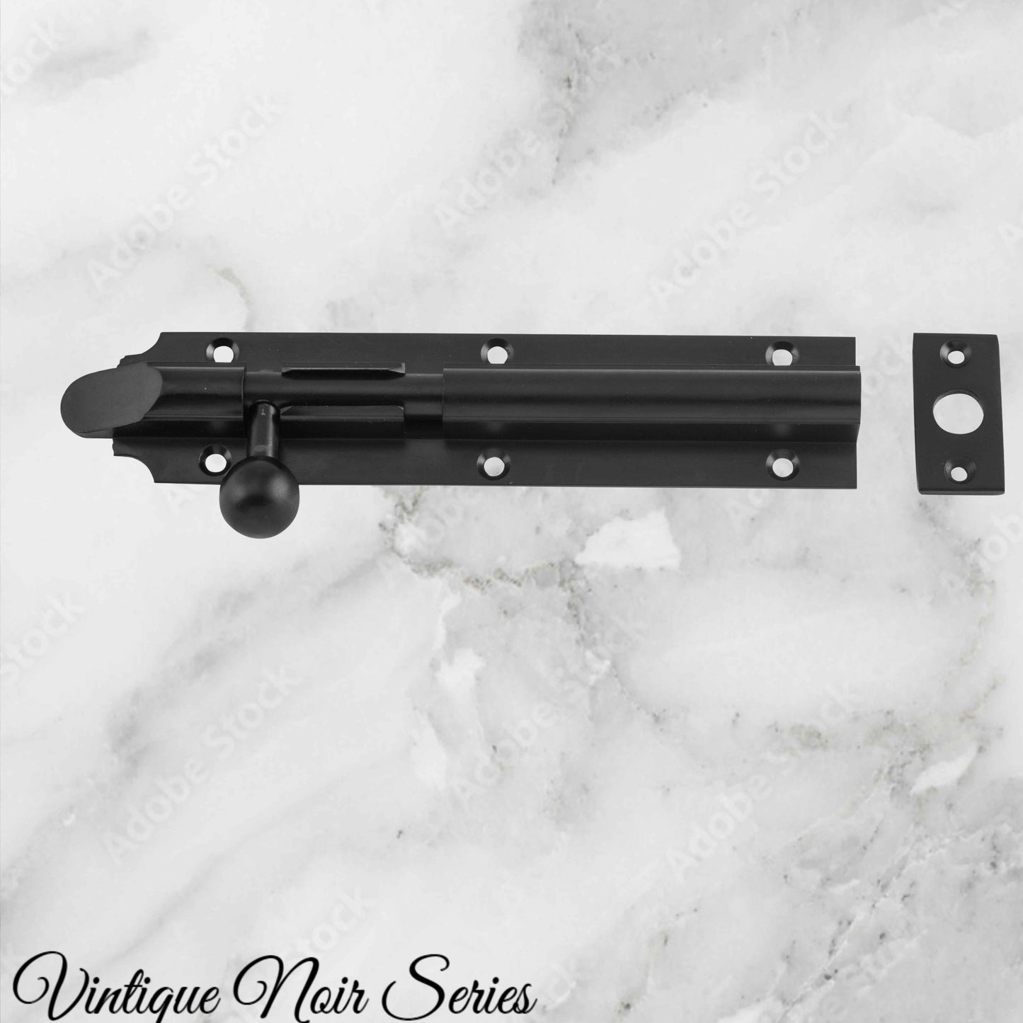 Georgian long Throw HD sliding Barrel Bolt Matt Black -150x32mm