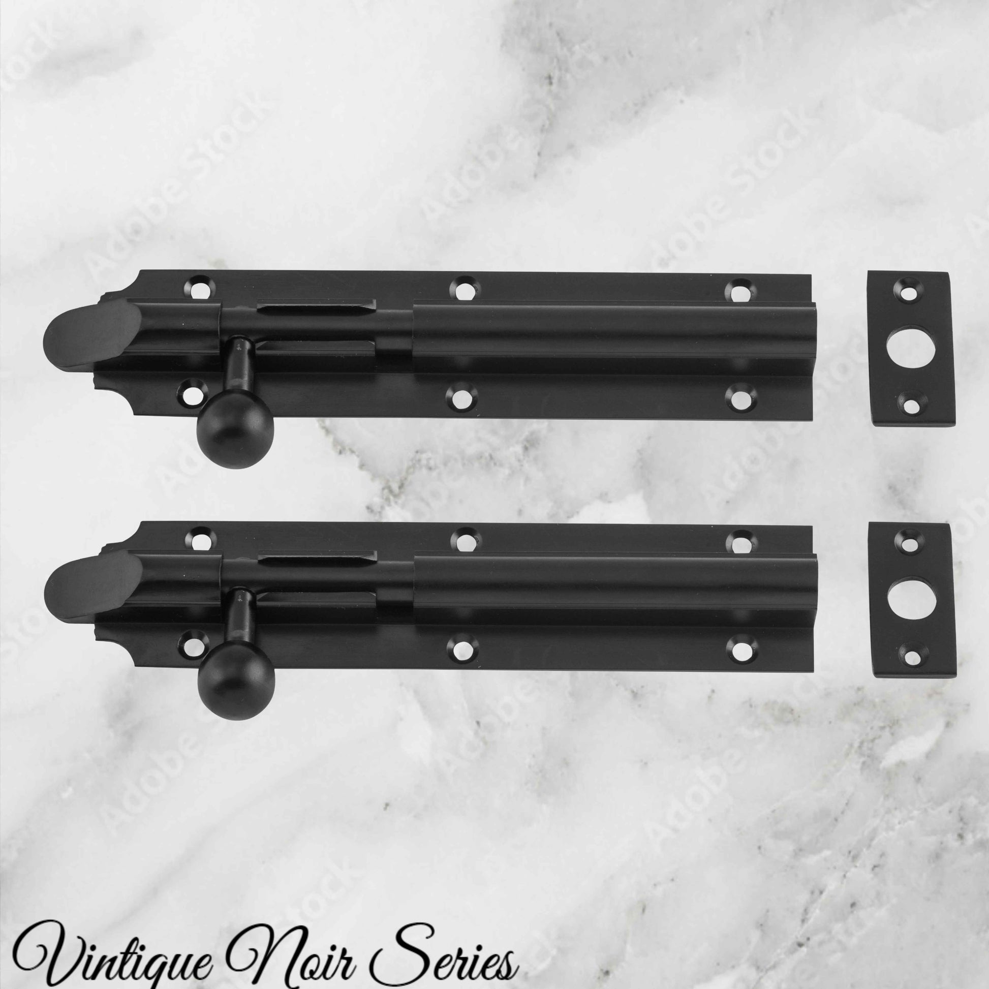 Georgian long Throw HD sliding Barrel Bolt Matt Black -150x32mm