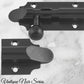 Georgian sliding Barrel Bolt Matt Black w/- wide keeper -75mmx 32mm - Vintique Concepts
