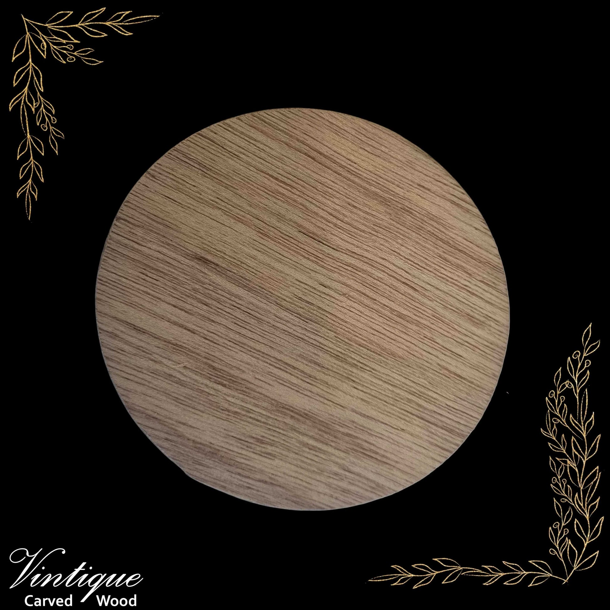 Carved wooden Round Plinth or base 100mm Dia - Vintique Concepts