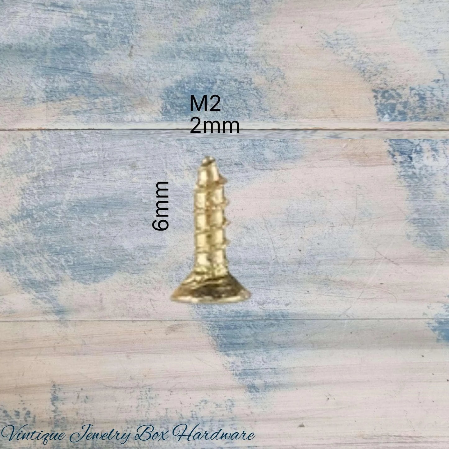 6mm M2 Solid Brass Wood Screws (Packet of 10) - Vintique Concepts