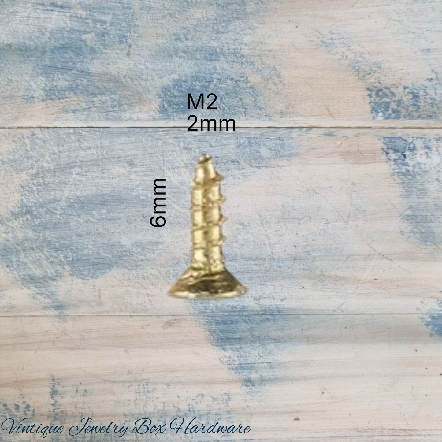 Solid Brass Wood Screws 6mm - M2 (Packet of 10)