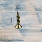 14mm long Bronze wood screw (pkt 10) M3