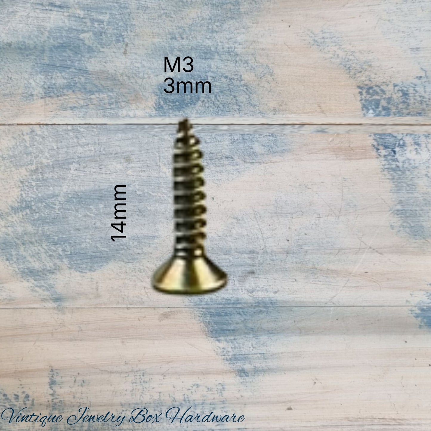 14mm long Bronze wood screw (pkt 10) M3