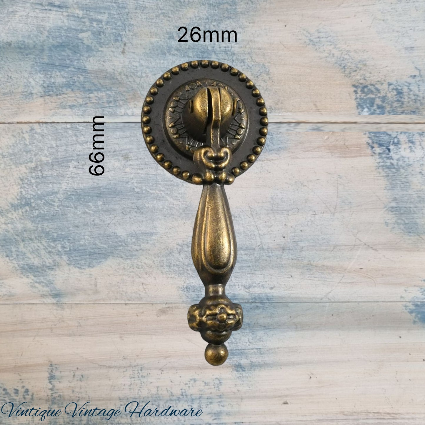 Princess Bronze Teardrop Handle - 66mm long -NEW DEC 2025