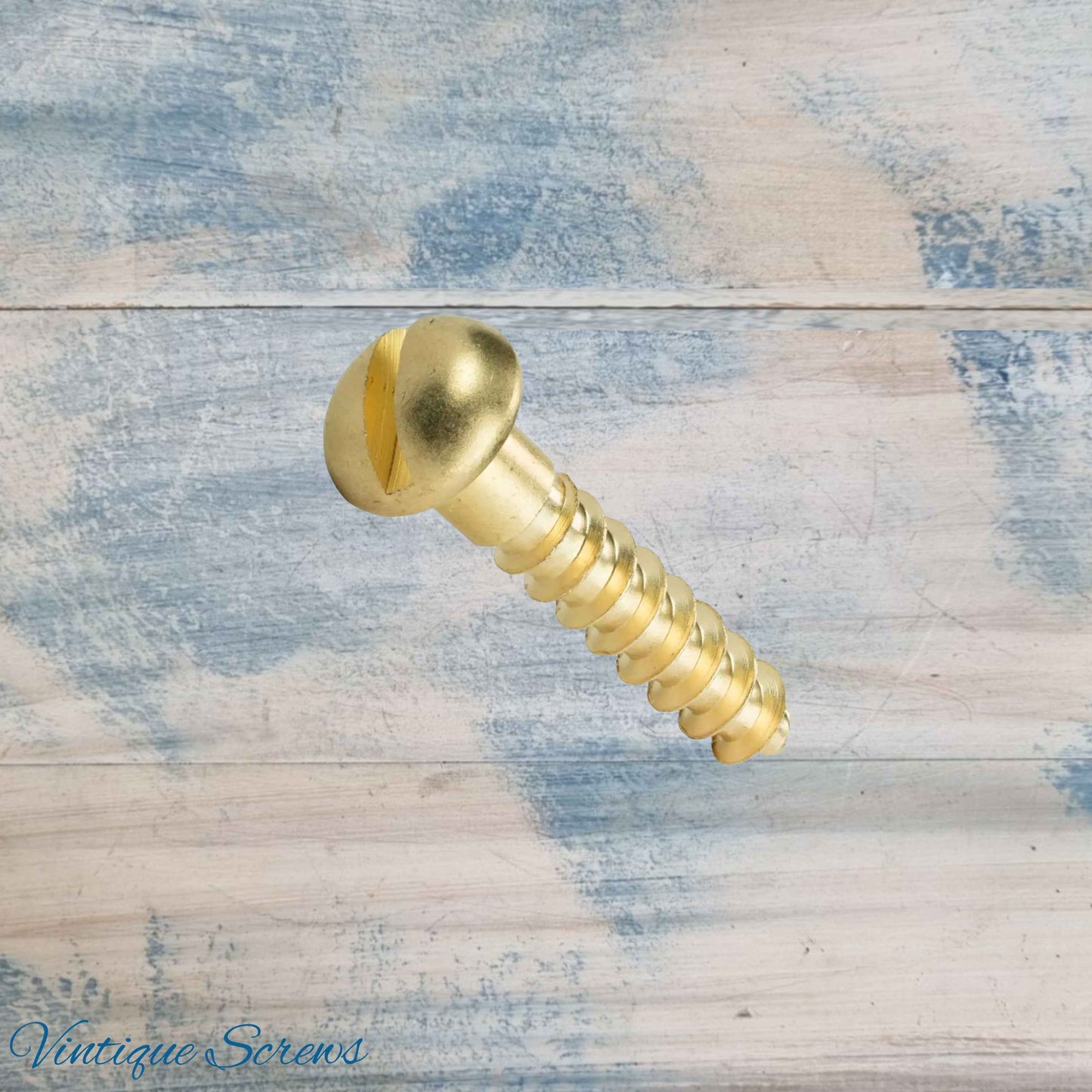20mm M3 Round head Slot Solid Brass wood screws (pkt of 10)