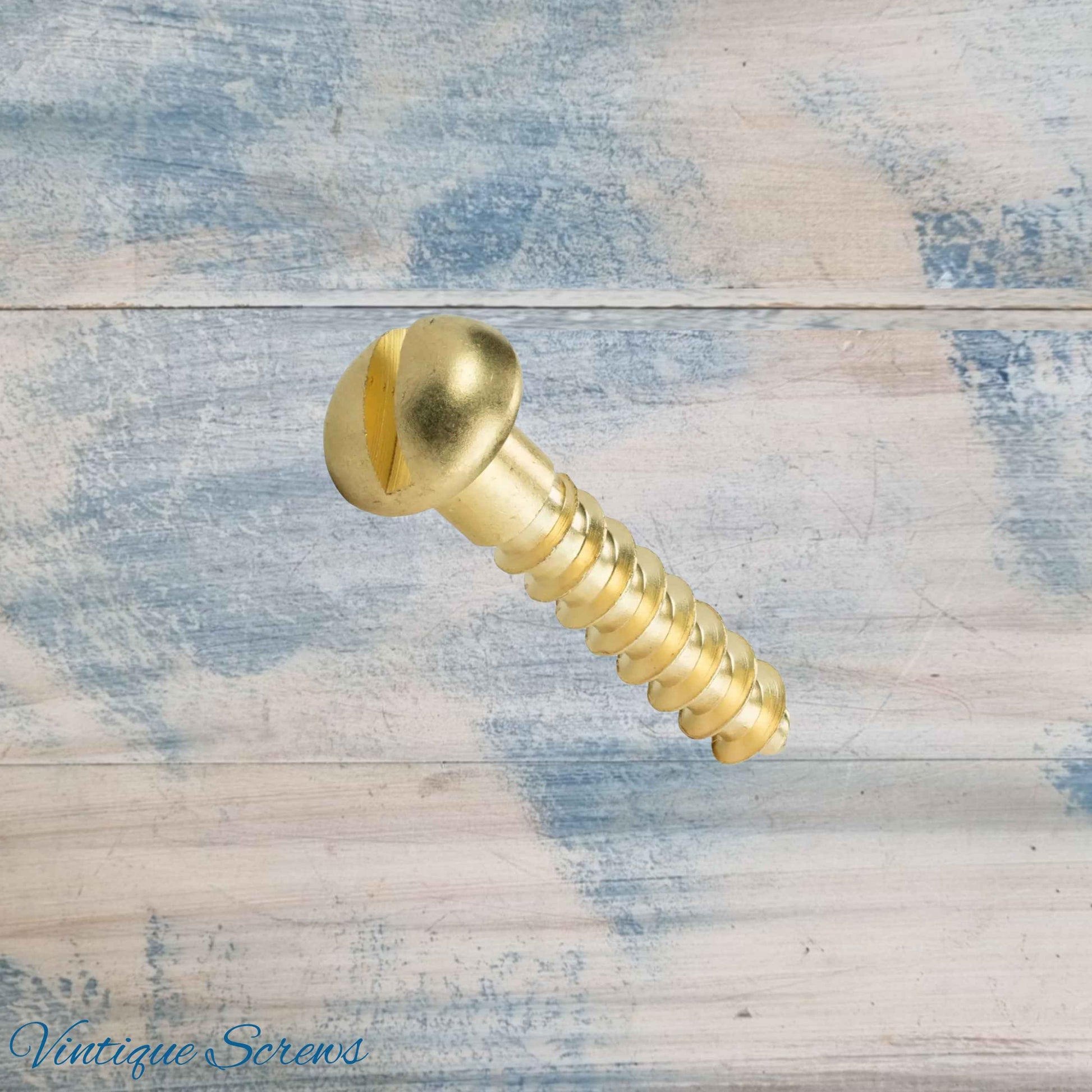20mm M3 Round head Slot Solid Brass wood screws (pkt of 10)