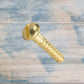 25mm M3 Round head Slot Solid Brass wood screws (pkt of 10)