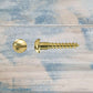 25mm M3 Round head Slot Solid Brass wood screws (pkt of 10)