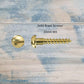 25mm M3 Round head Slot Solid Brass wood screws (pkt of 10)