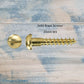 25mm M3 Round head Slot Solid Brass wood screws (pkt of 10)