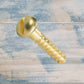25mm M3 Round head Slot Solid Brass wood screws (pkt of 10)