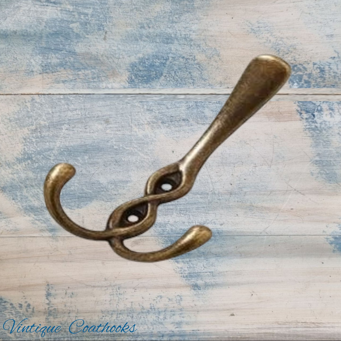 Crossover Antique Gold Large 3 Prong Coat Hook 137mm