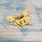Victorian wooden chest Bright Gold butterfly latch 50mm x 43mm - Vintique Concepts