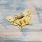 Victorian wooden chest Bright Gold butterfly latch 50mm x 43mm