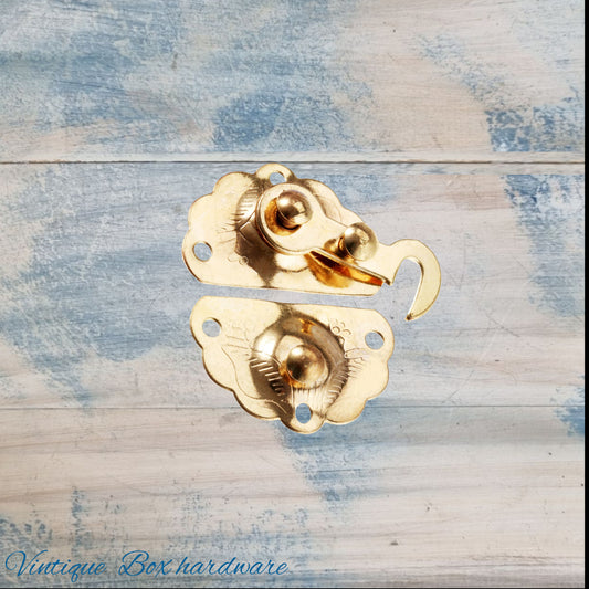 Isabella's Swing arm Gold Vintage Jewelry Box Latch 45mm x 35mm