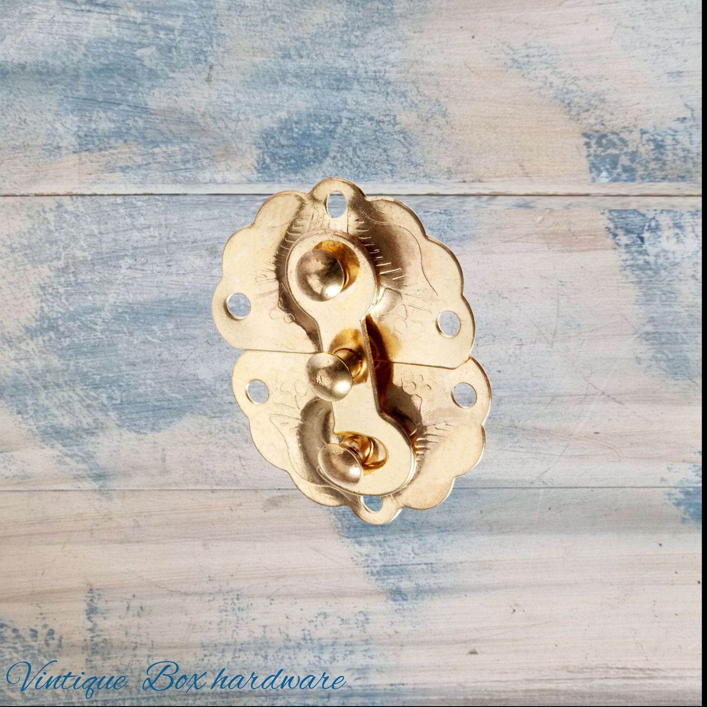 Isabella's Swing arm Gold Vintage Jewelry Box Latch 45mm x 35mm