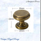 "Imperator" Premium Antiqued brass Knobs 25mm - Vintique Concepts