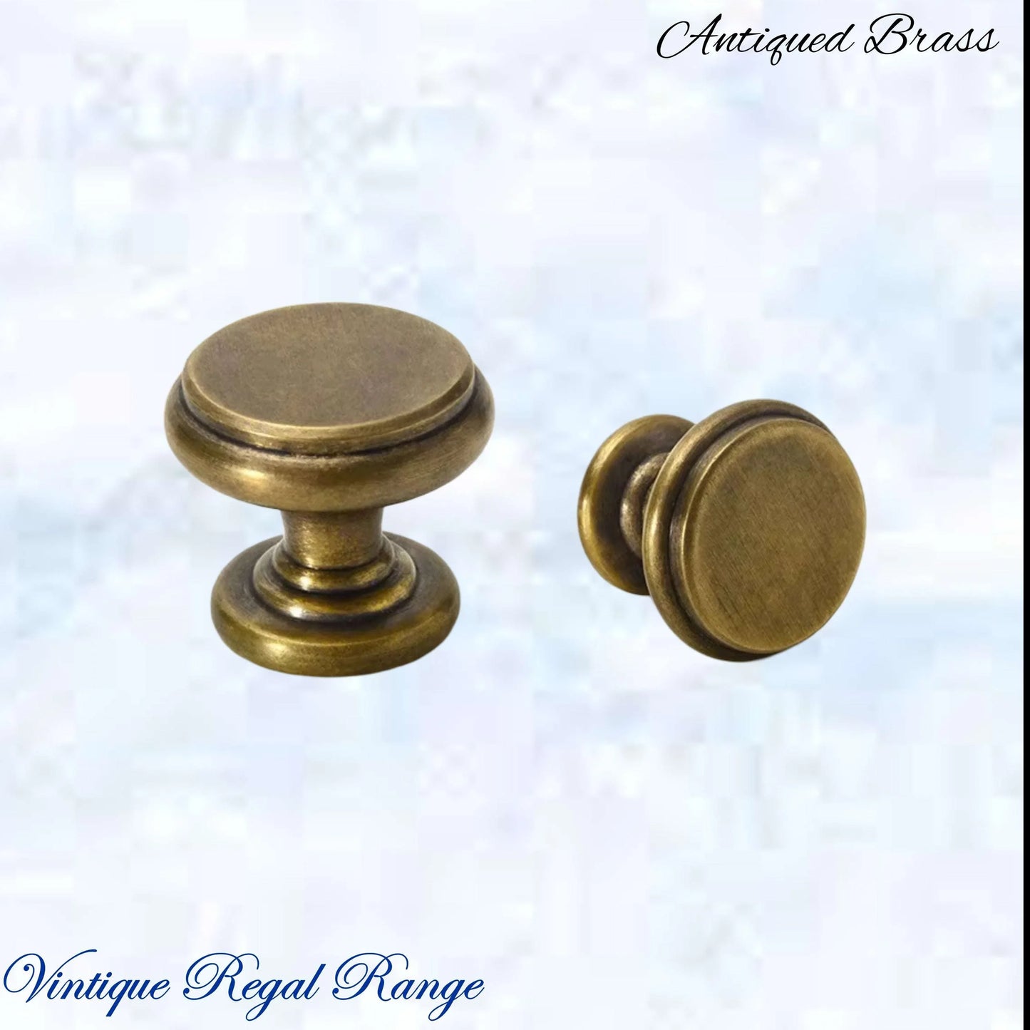 "Imperator" Premium Antiqued brass Knobs 25mm - Vintique Concepts