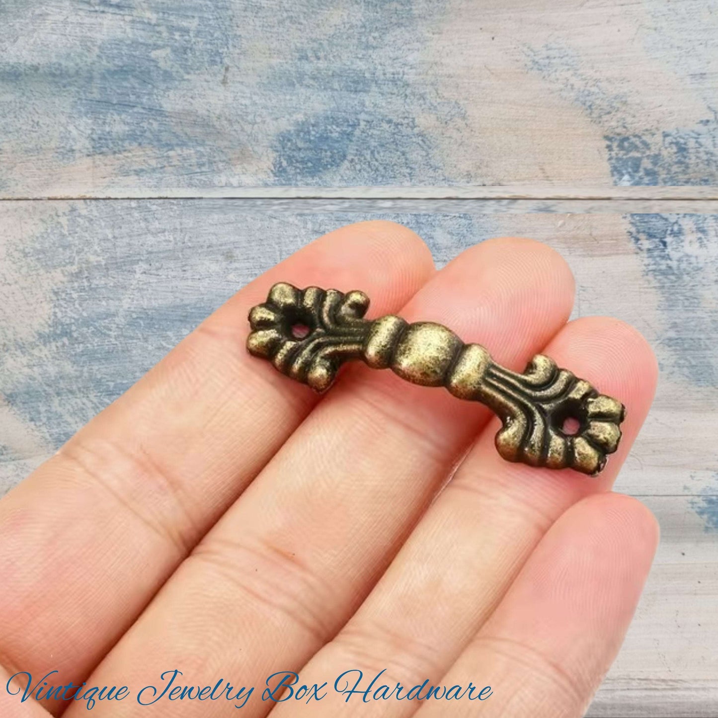 Antique Bronze Delicate jewelry vintage Handle 42mm long