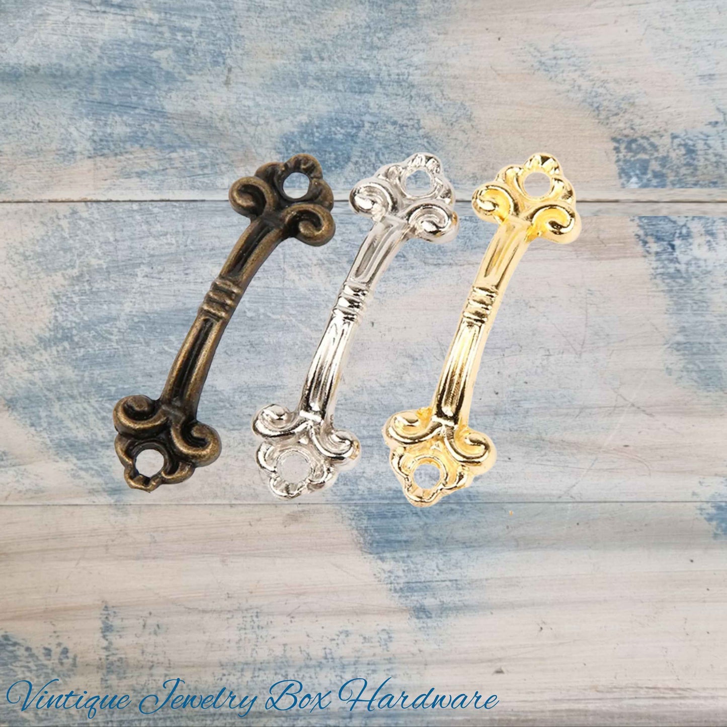 Itsy Antique Gold Delicate jewelry vintage Handle 48mm long