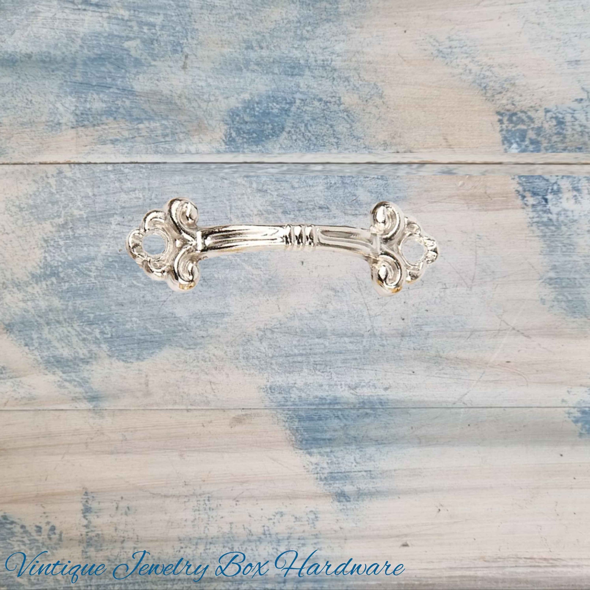 Itsy Antique Silver Delicate jewelry vintage Handle 48mm long