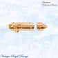 Georgian sliding Barrel Bolt Polished Brass w/wide keeper -3 sizes - Vintique Concepts