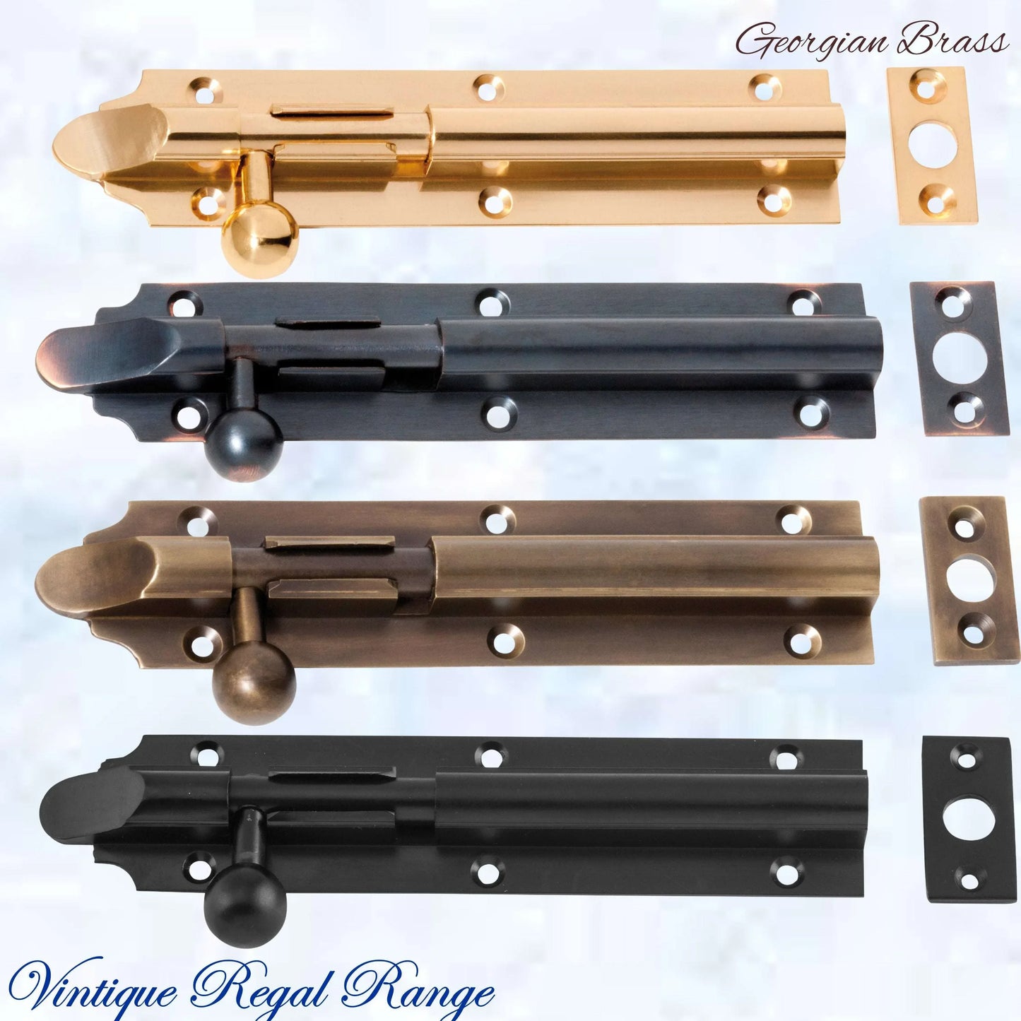 Georgian long Throw HD sliding Barrel Bolt 150x32mm-4 Finishes - Vintique Concepts