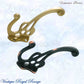 Brass Francais Coat & Hat Hook 115mm x 80mm (2 antique finishes) - Vintique Concepts