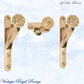 Le Voile Curtain /Drape Brackets Polished Brass (Centre & End) - Vintique Concepts