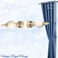 Le Voile Polished Brass / Porcelain Finial (fits 19mm Rod) - Vintique Concepts