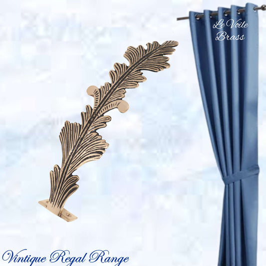 Le Voile Polished Brass Feathered curtain / drape Sweep 170mm