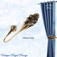 Le Voile Polished Brass Scallop curtain / drape Sweep 170mm - Vintique Concepts