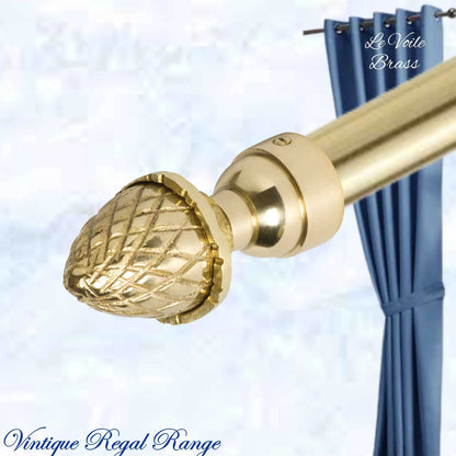 Le Voile Polished Acorn Brass Finial (fits 19mm Rod) - Vintique Concepts