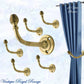 Le Voile Polished Brass beehive tie back hook - Vintique Concepts