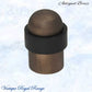 Antiqued Brass Floor rubber DOOR BUMPER stop - Vintique Concepts