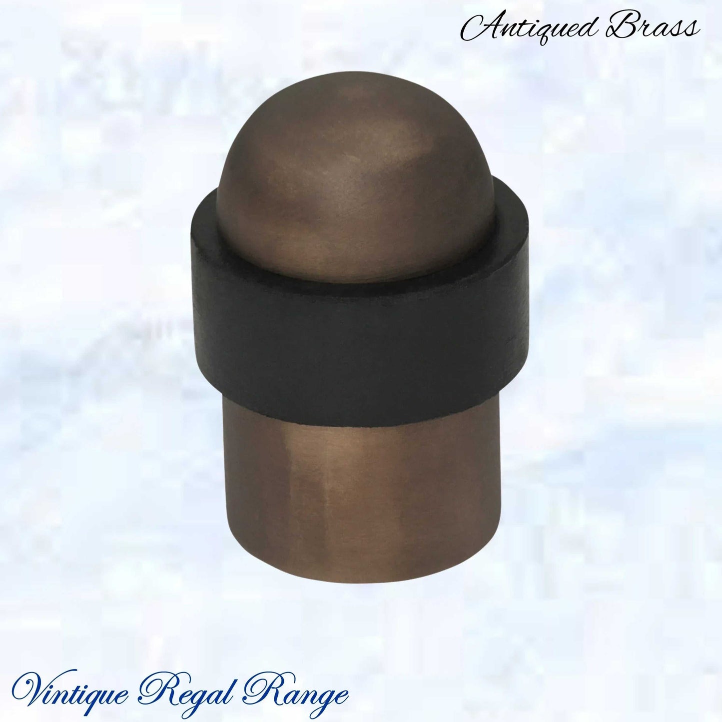 Antiqued Brass Floor rubber DOOR BUMPER stop - Vintique Concepts