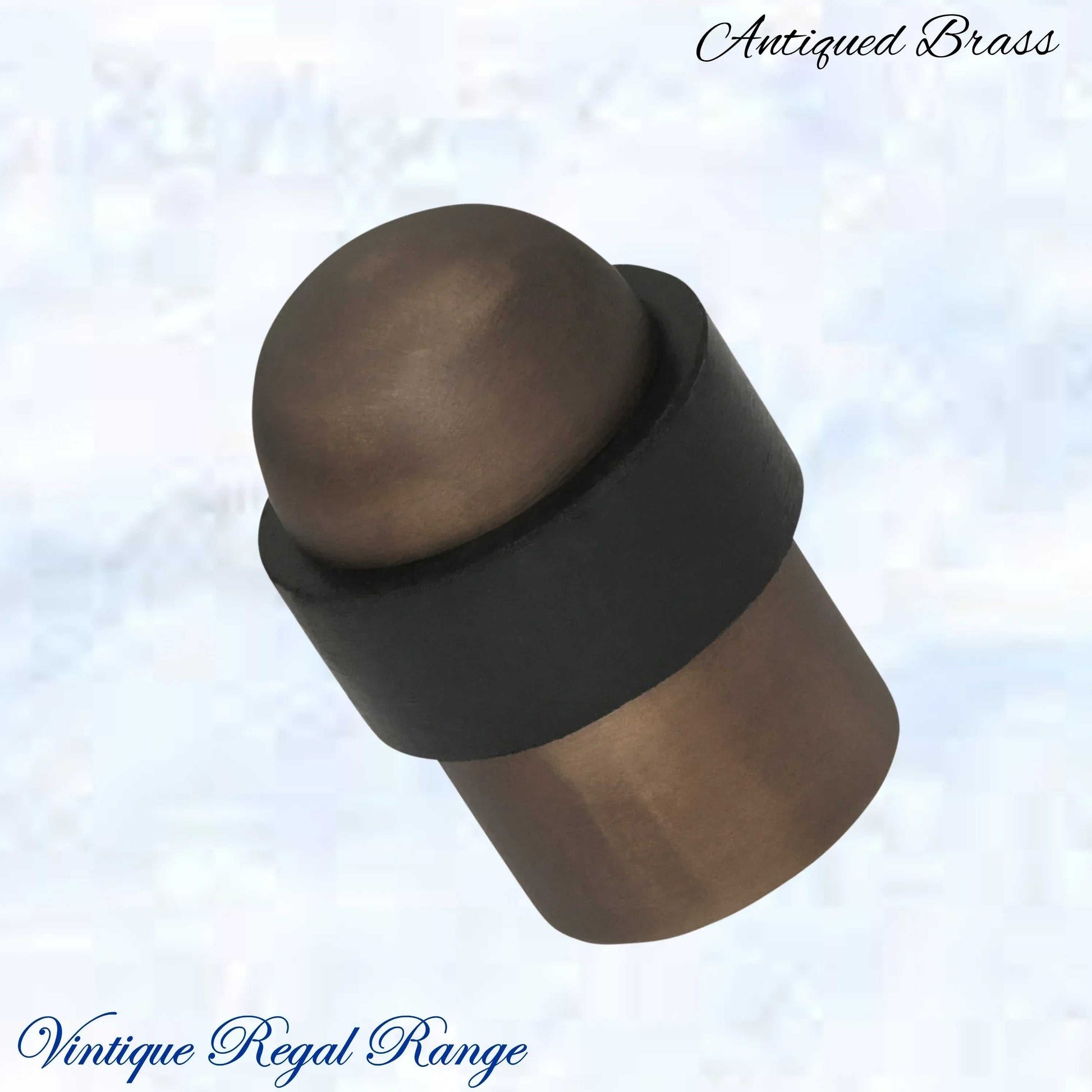 Antiqued Brass Floor rubber DOOR BUMPER stop - Vintique Concepts