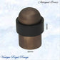 Antiqued Brass Floor rubber DOOR BUMPER stop - Vintique Concepts