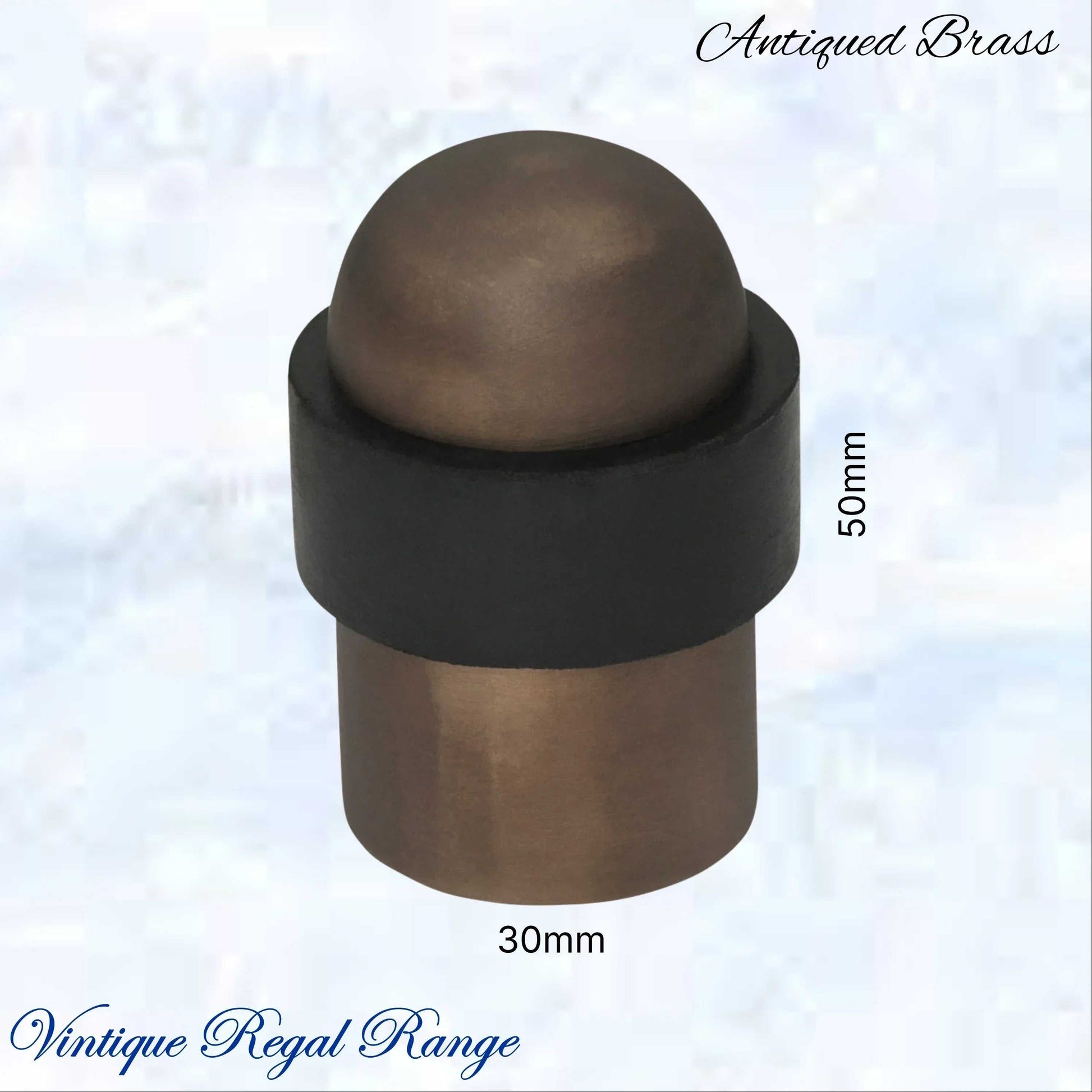 Antiqued Brass Floor rubber DOOR BUMPER stop - Vintique Concepts